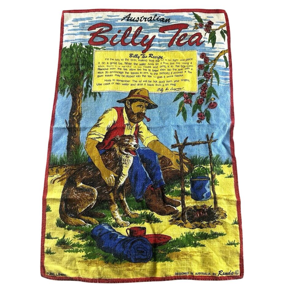 Billy‎ tea Australian -Towel, Hand towel, Decorative drying towel. 27” x 17”